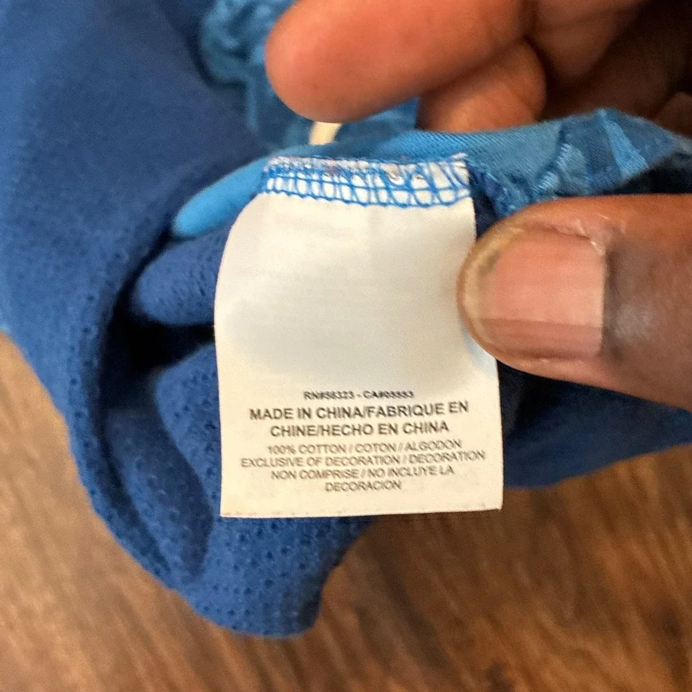 Nike Air Oversized Mesh LogoTank Top Blue Graphic Men's Size Small